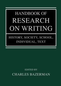 Handbook of Research on Writing