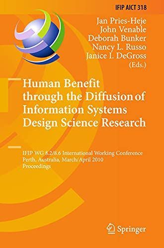 Human Benefit through the Diffusion of Information Systems Design Science Research