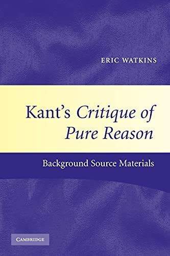 Kant's Critique of Pure Reason