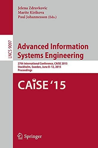 Advanced Information Systems Engineering