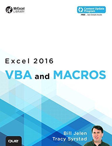 Excel 2016 VBA and Macros (includes Content Update Program)