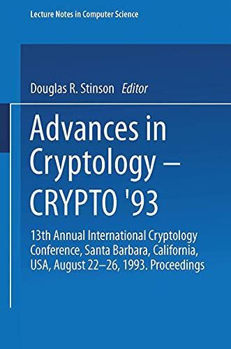 Advances in Cryptology — CRYPTO ’93