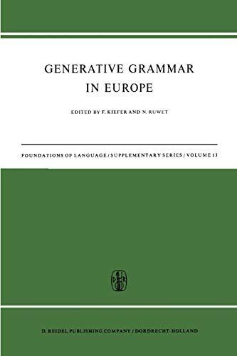 Generative Grammar in Europe