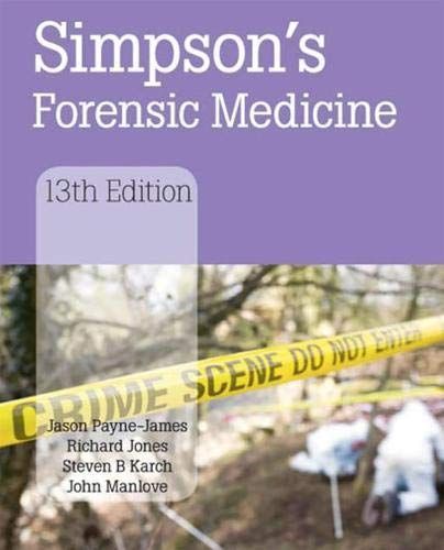 Simpson's Forensic Medicine, 14th Edition