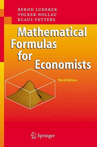 Mathematical Formulas for Economists