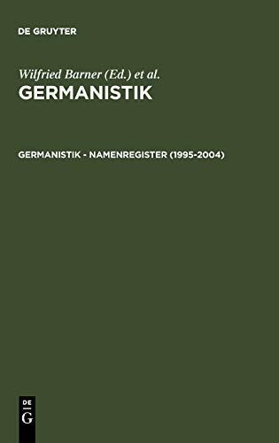 Germanistik – Namenregister (1995-2004)