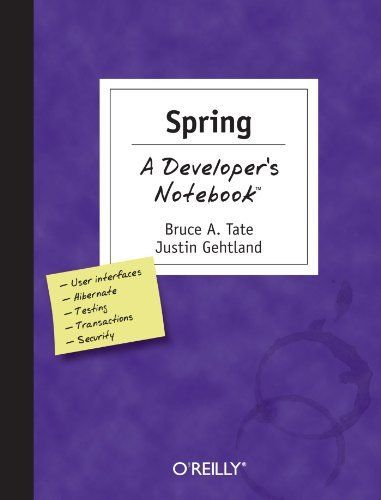 Spring: A Developer's Notebook