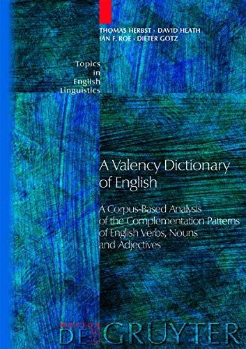 A Valency Dictionary of English