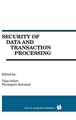 Security of Data and Transaction Processing