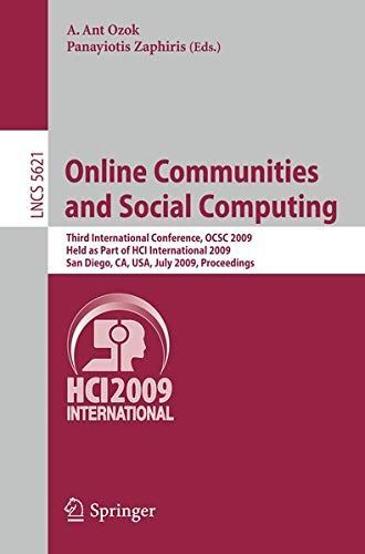 Online Communities and Social Computing