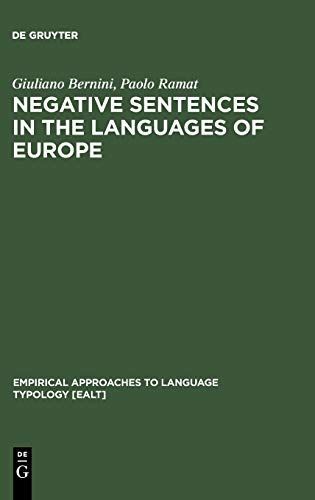 Negative Sentences in the Languages of Europe