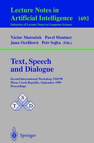 Text, Speech and Dialogue