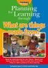 Planning for Learning through What Are Things Made From?