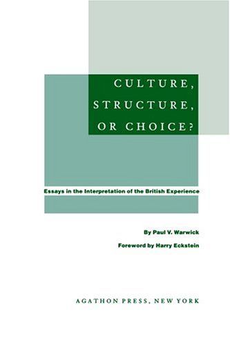 Culture, Structure, Or Choice?