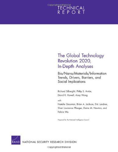 The Global Technology Revolution 2020, In-Depth Analyses: Bio/Nano/Materials/Information Trends, Drivers, Barriers, and Social Implications