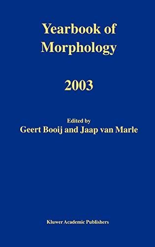 Yearbook of Morphology 2003