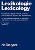 Lexikologie / Lexicology. 2. Halbband