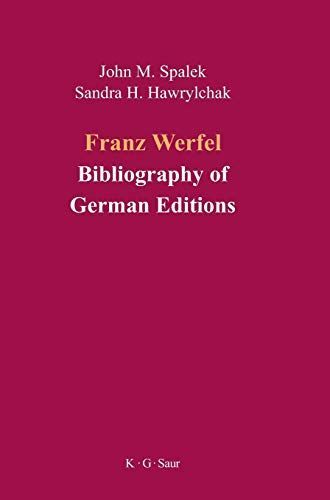 Franz Werfel: Bibliography of German Editions