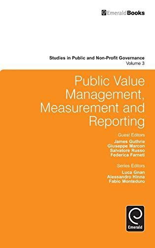 Public Value Management, Measurement and Reporting