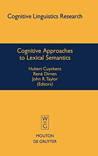 Cognitive Approaches to Lexical Semantics