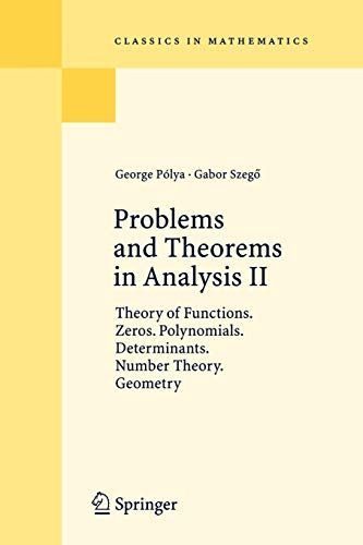 Problems and Theorems in Analysis