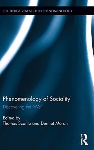 Phenomenology of Sociality