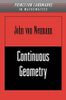 Continuous Geometry