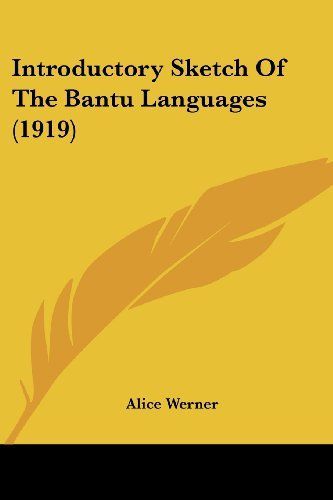 Introductory Sketch of the Bantu Languages