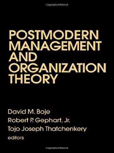 Postmodern Management and Organization Theory