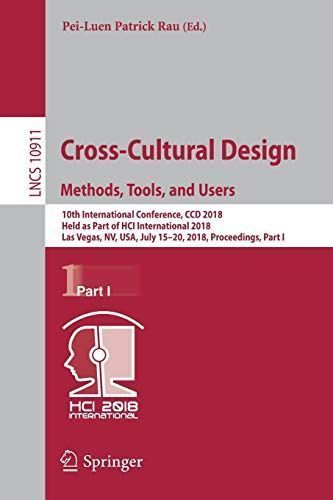 Cross-Cultural Design. Methods, Tools, and Users