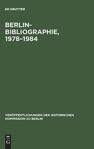 Berlin-Bibliographie (1978 bis 1984) in der Senatsbibliothek Berlin