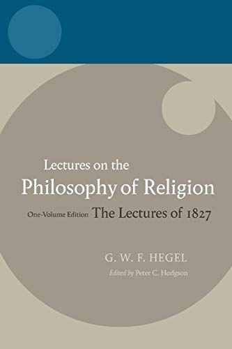 Hegel: Lectures on the Philosophy of Religion