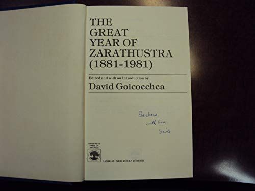 The Great Year of Zarathustra (1881-1981)