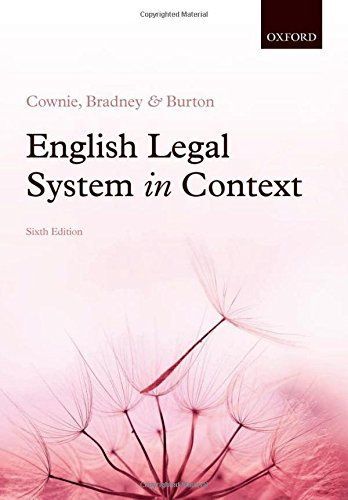 English Legal System in Context 6e