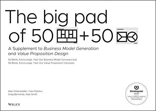 The Big Pad of 50 Blank, Extra-Large Business Model Canvases and 50 Blank, Extra-Large Value Proposition Canvases