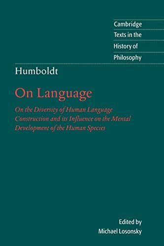 Humboldt: 'On Language'