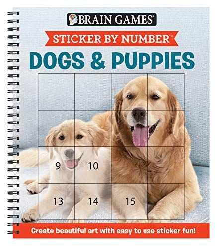 Brain Games - Sticker by Number: Dogs and Puppies (Square Stickers)