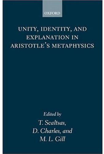 Unity, Identity, and Explanation in Aristotle's Metaphysics