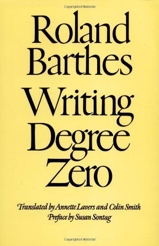 Writing Degree Zero