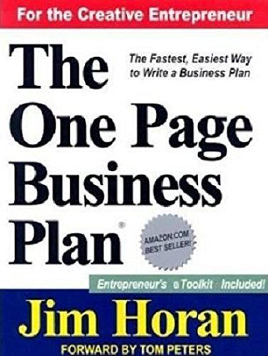 The One Page Business Plan