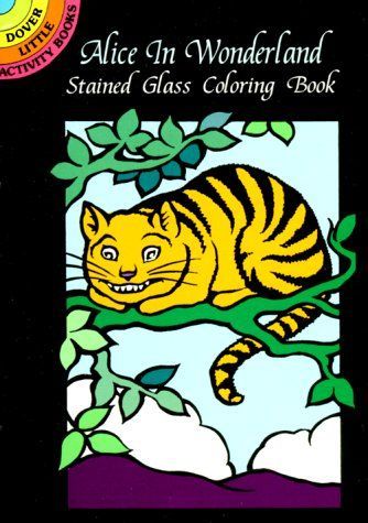 Alice in Wonderland Stained Glass Coloring Book