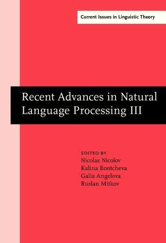 Recent Advances in Natural Language Processing III