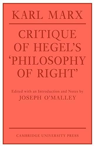 Critique of Hegel's 'Philosophy Of Right'