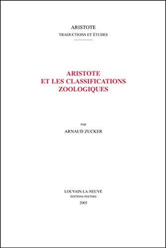 Aristote Et Les Classifications Zoologiques