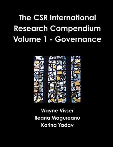 The CSR International Research Compendium: Volume 1 - Governance