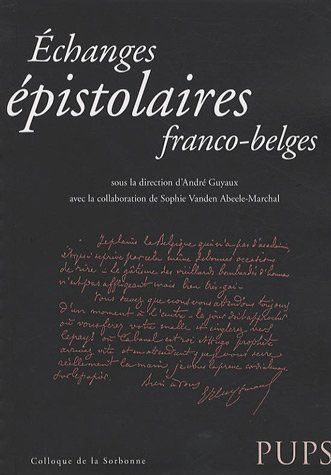 Echanges épistolaires franco-belges