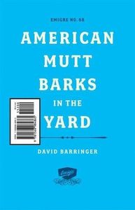 American Mutt Barks in the Yard