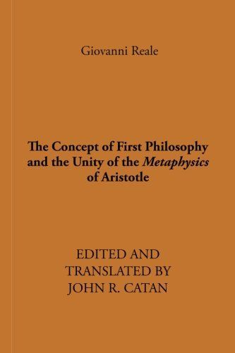 The Concept of First Philosophy and the Unity of the Metaphysics of Aristotle