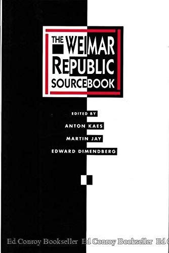 The Weimar Republic Sourcebook