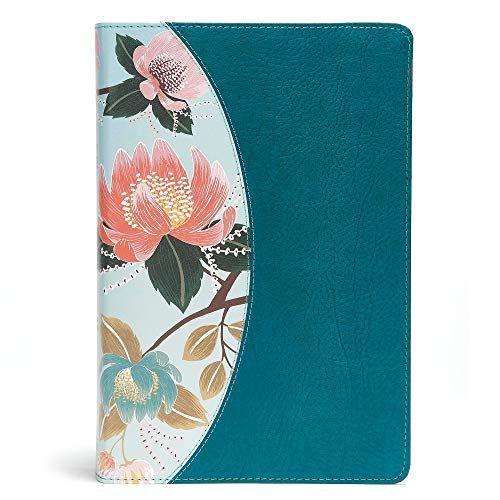 The CSB Study Bible For Women, Teal Flowers LeatherTouch